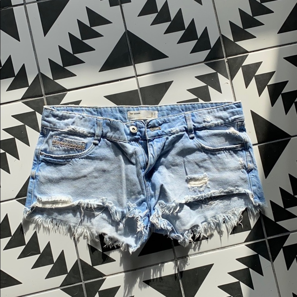 Zara denim cut-offs